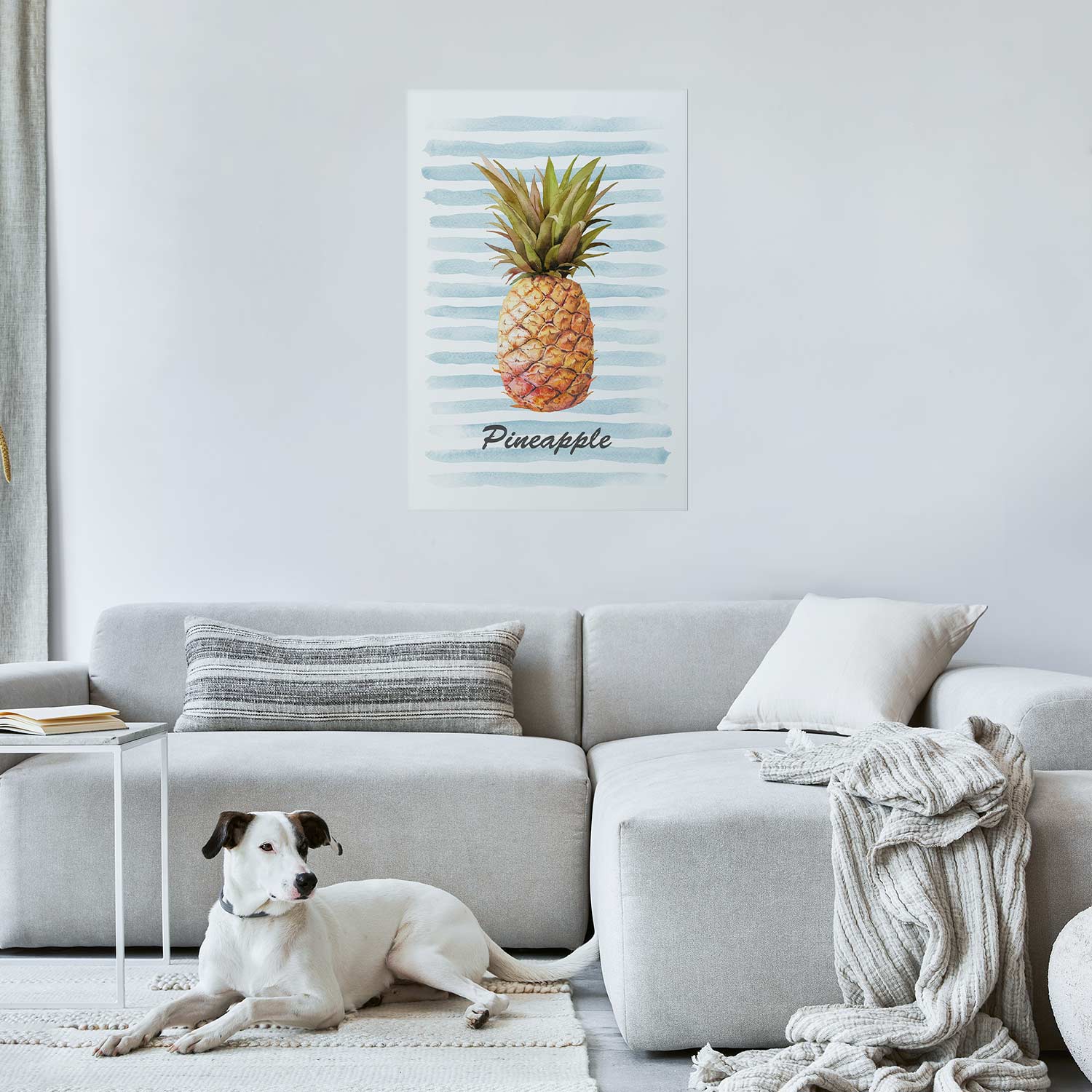 Poster - Pineapple and Stripes - Afbeelding 2
