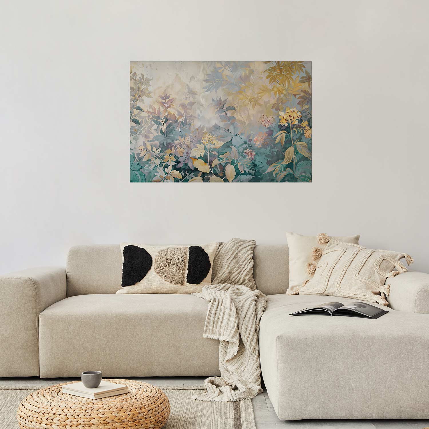 Poster - Tapestry Pattern in Colorful Flowers - Afbeelding 2