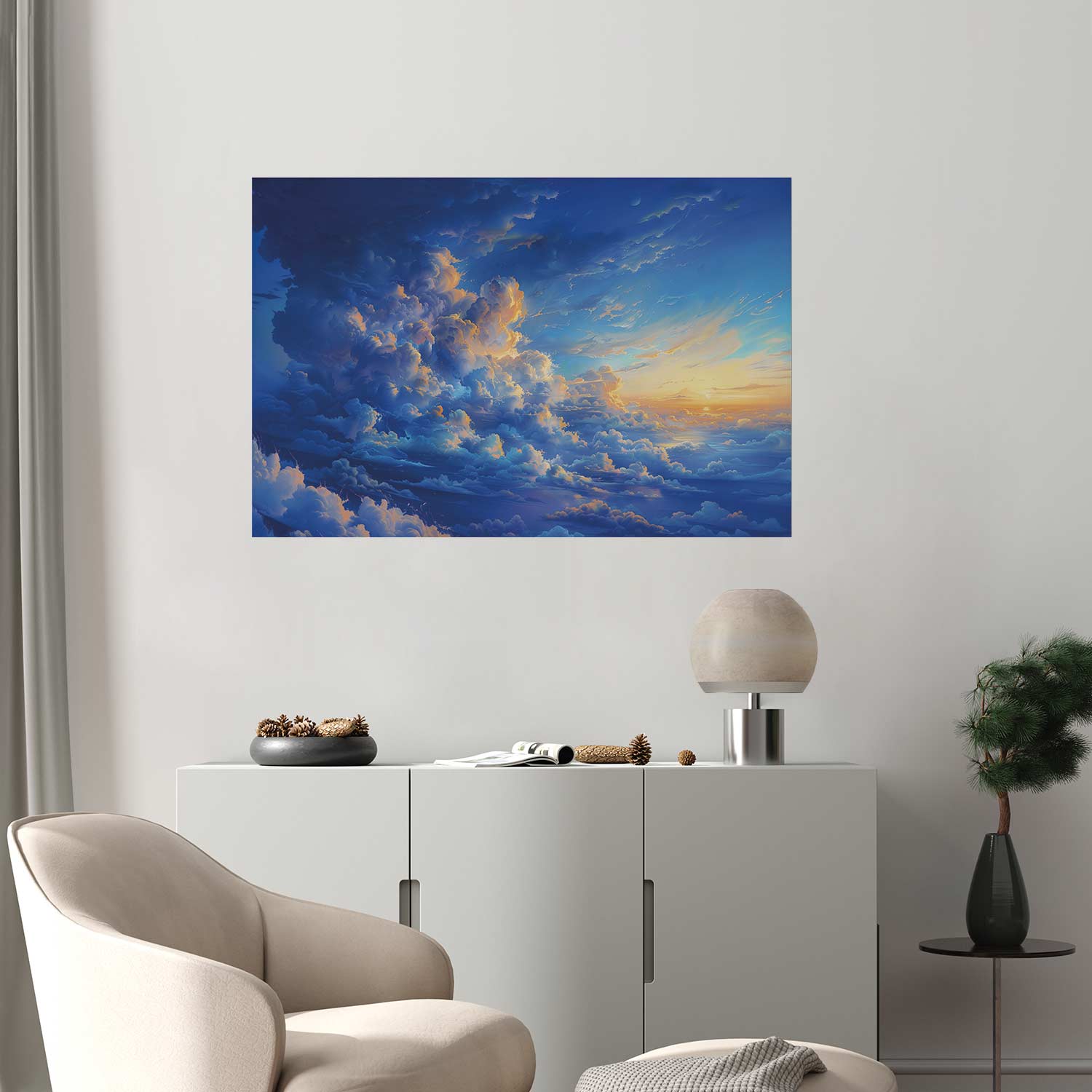 Poster - When the Sky Becomes Canvas: A Masterpiece of Nature in the Clouds - Afbeelding 2
