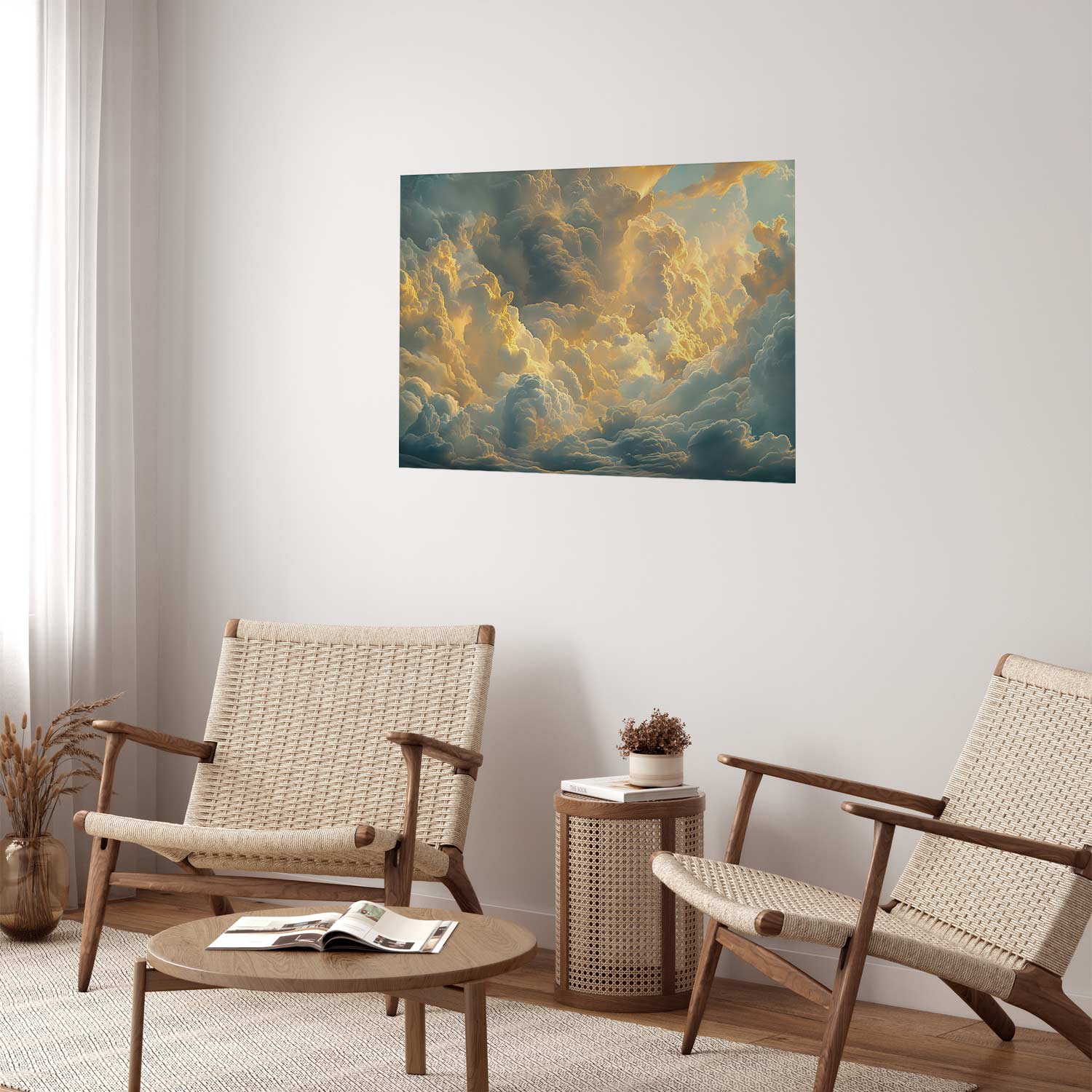 Poster - Last Breath of the Day: Clouds Illuminated by Evening Glow - Afbeelding 2