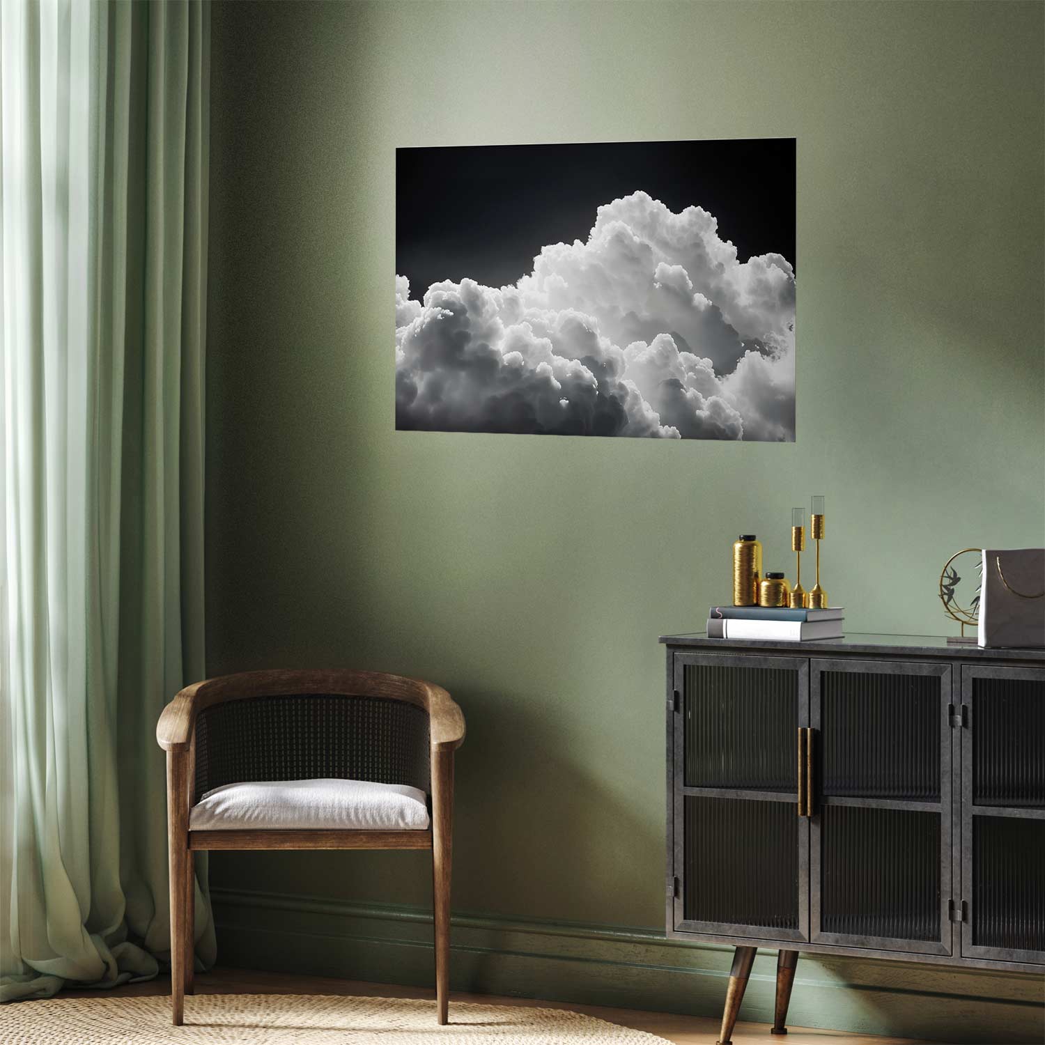Poster - Discover the Infinite Play of Sunlight - Clouds and Shadows in the Sky - Afbeelding 2