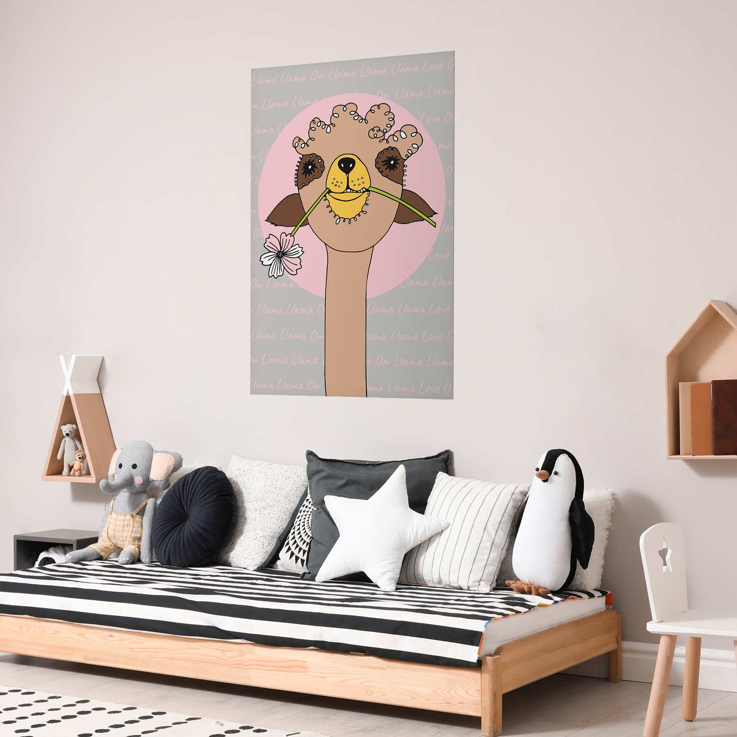 Poster - Cheerful Llama - Afbeelding 2