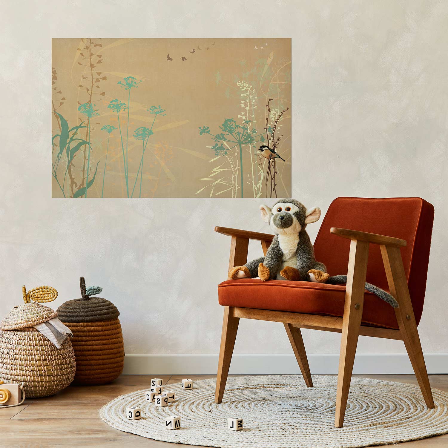 Poster - Bird on a Meadow - Afbeelding 2