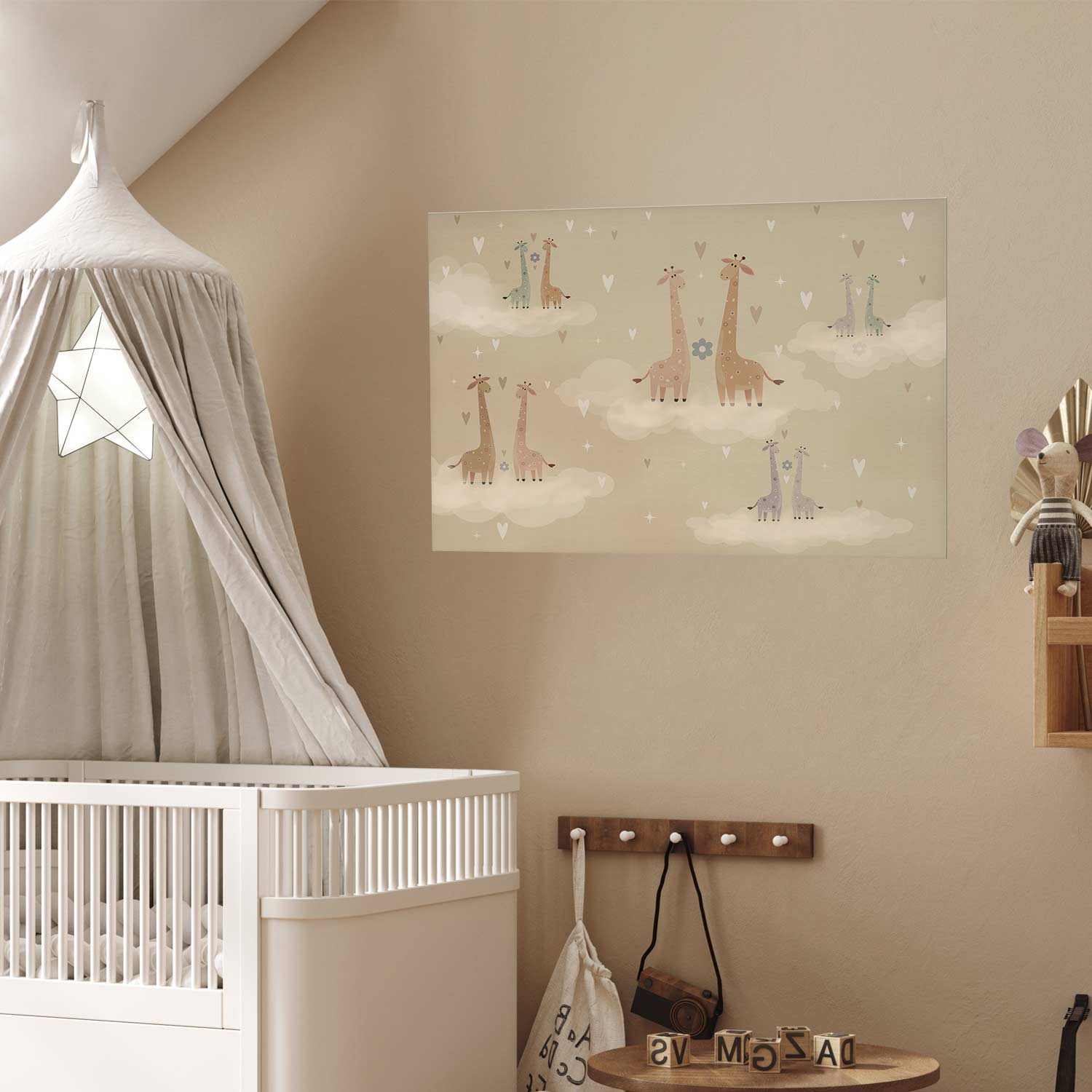 Poster - Loving Giraffes - Afbeelding 2