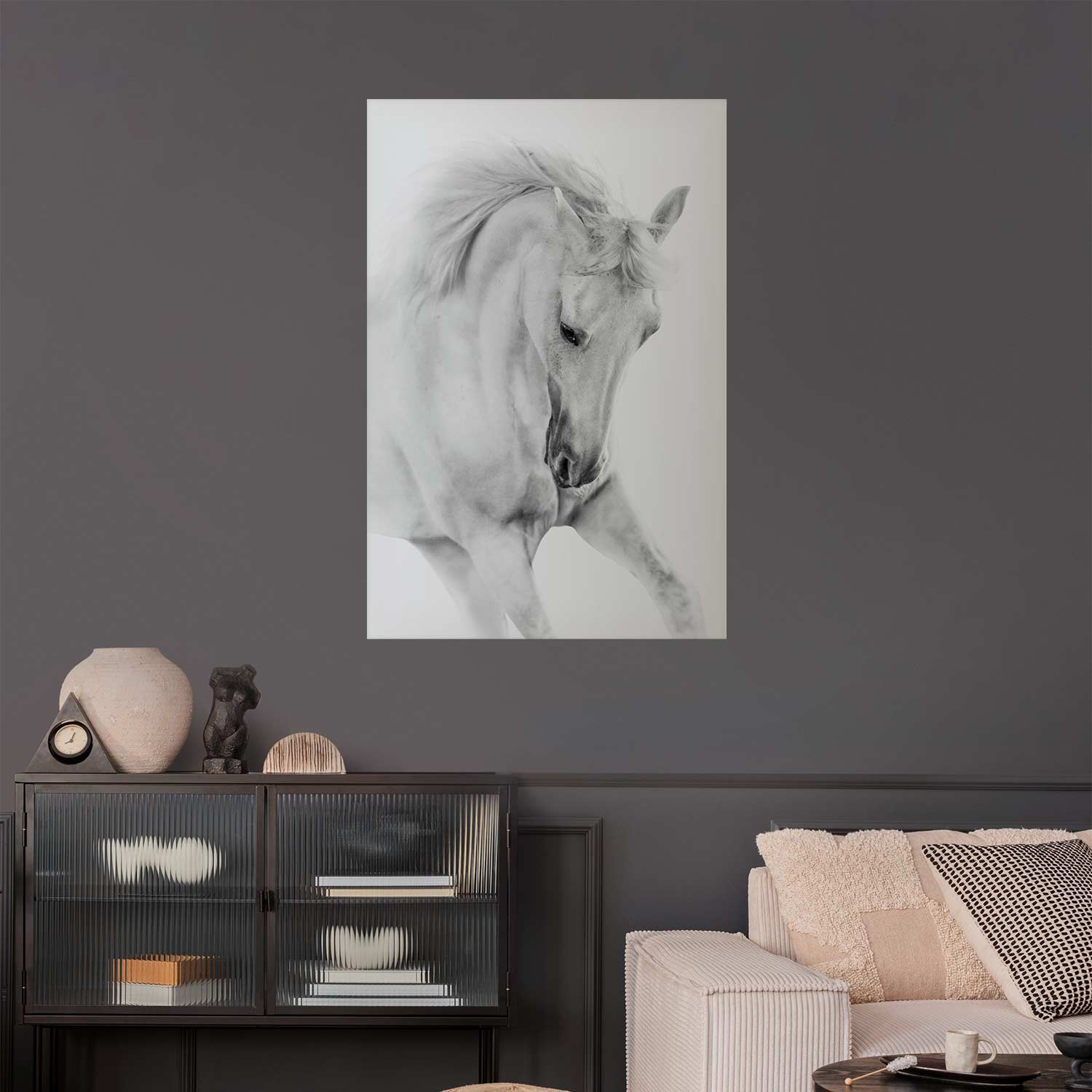 Poster - White Horse - Afbeelding 2