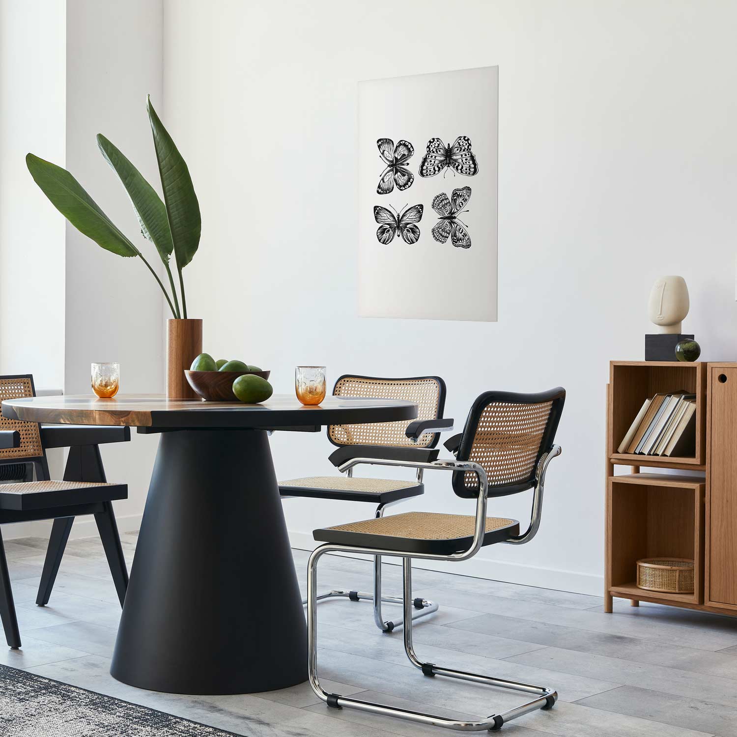 Poster - Four Butterflies - Afbeelding 2