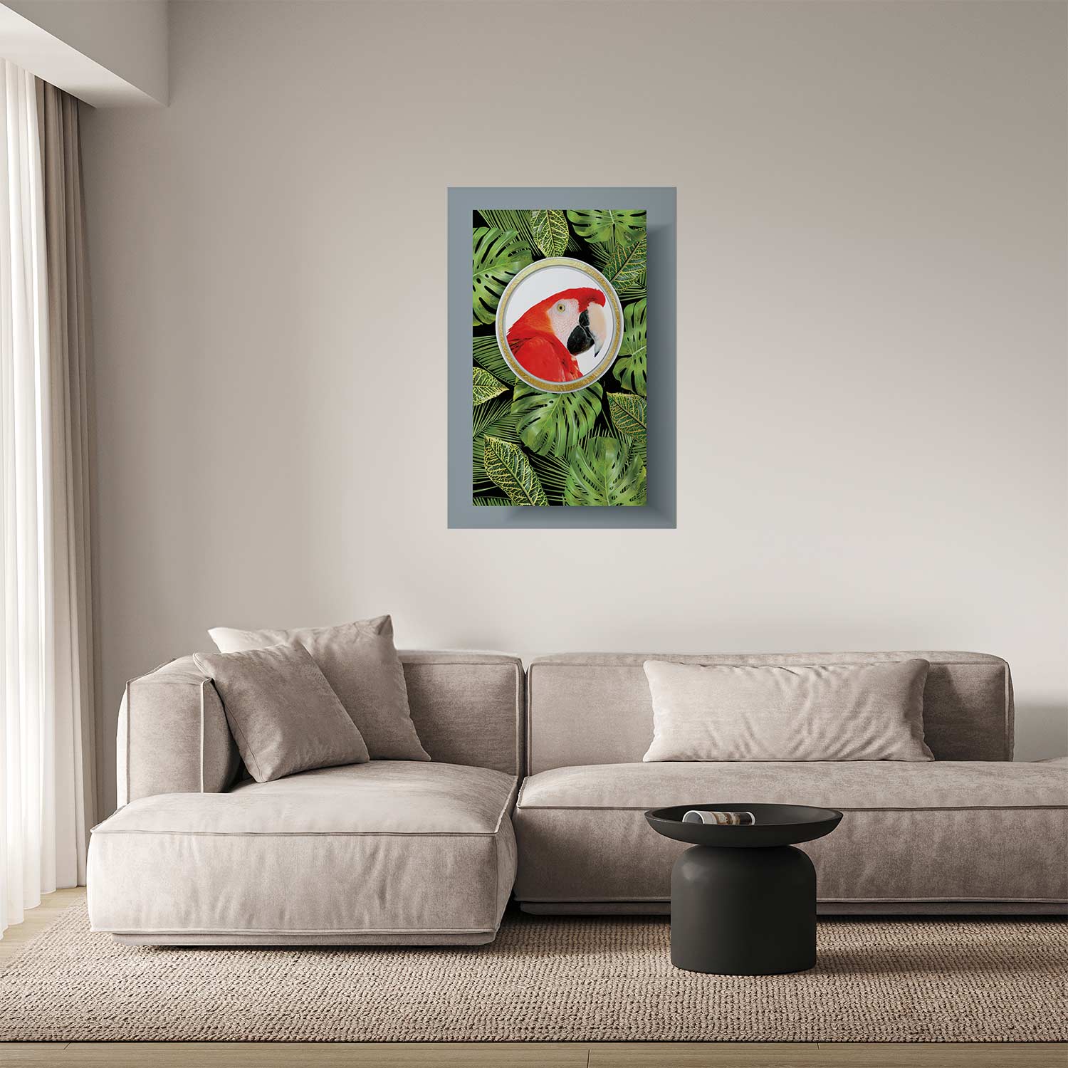 Poster - Parrot in the Jungle - Afbeelding 2