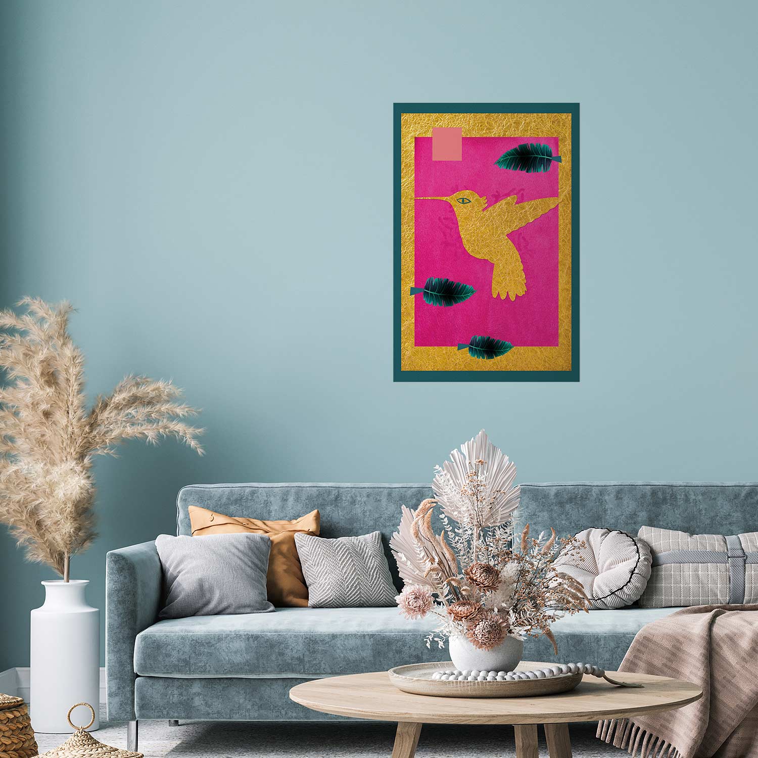 Poster - Golden Hummingbird - Afbeelding 2