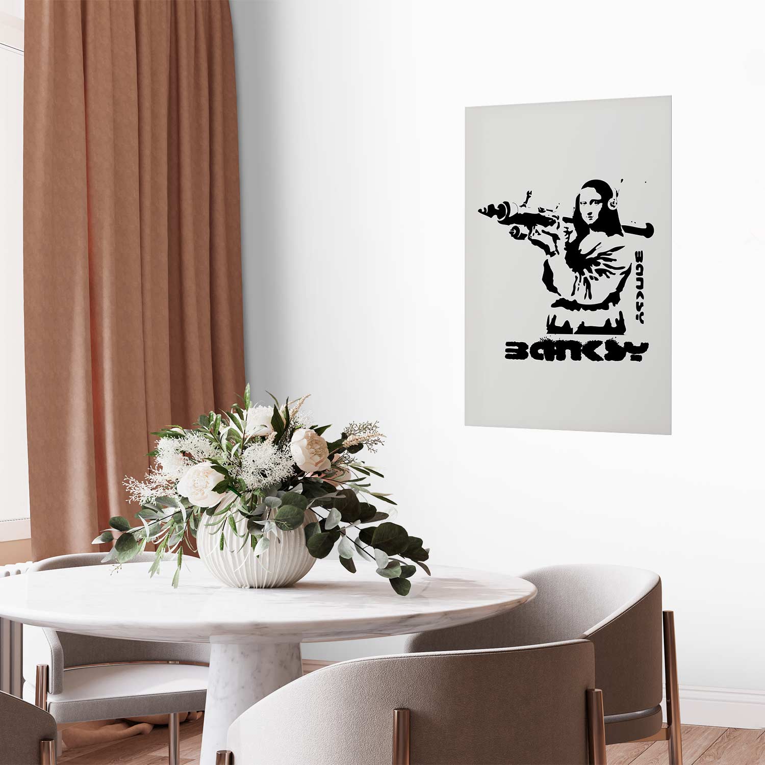 Poster - Mona Lisa with a Bazooka - Afbeelding 2