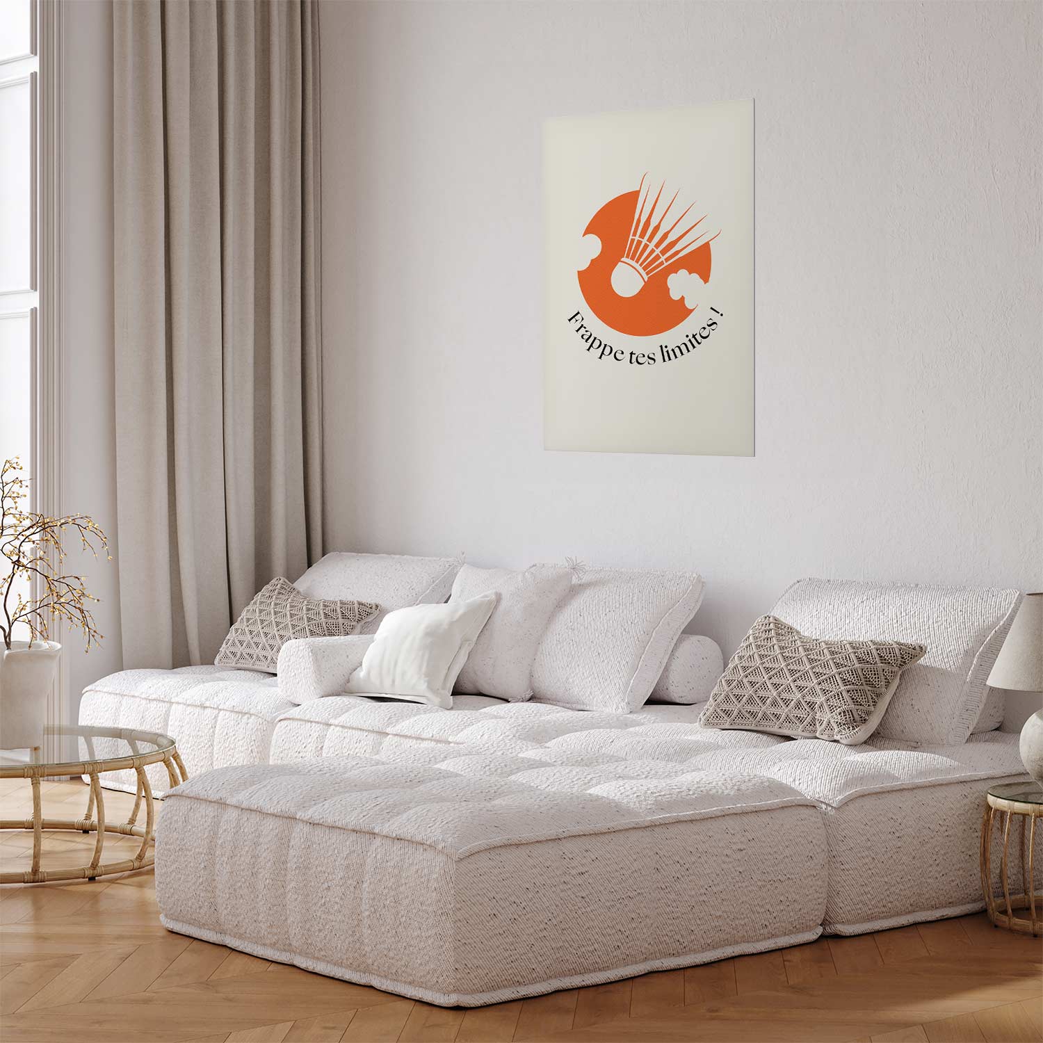 Poster - Shuttlecock Against the Orange Sun - Afbeelding 2