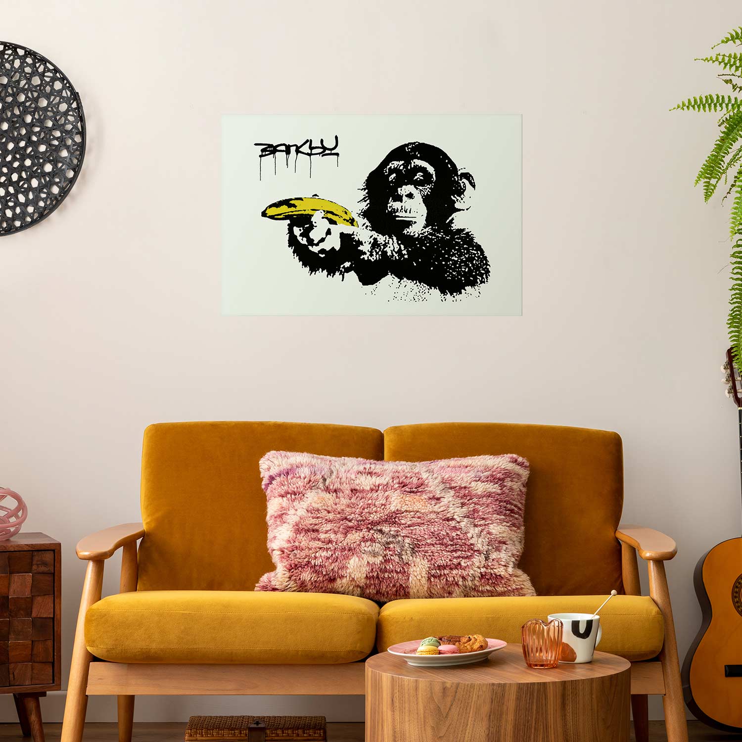 Poster - Banksy: Monkey with a Banana - Afbeelding 2