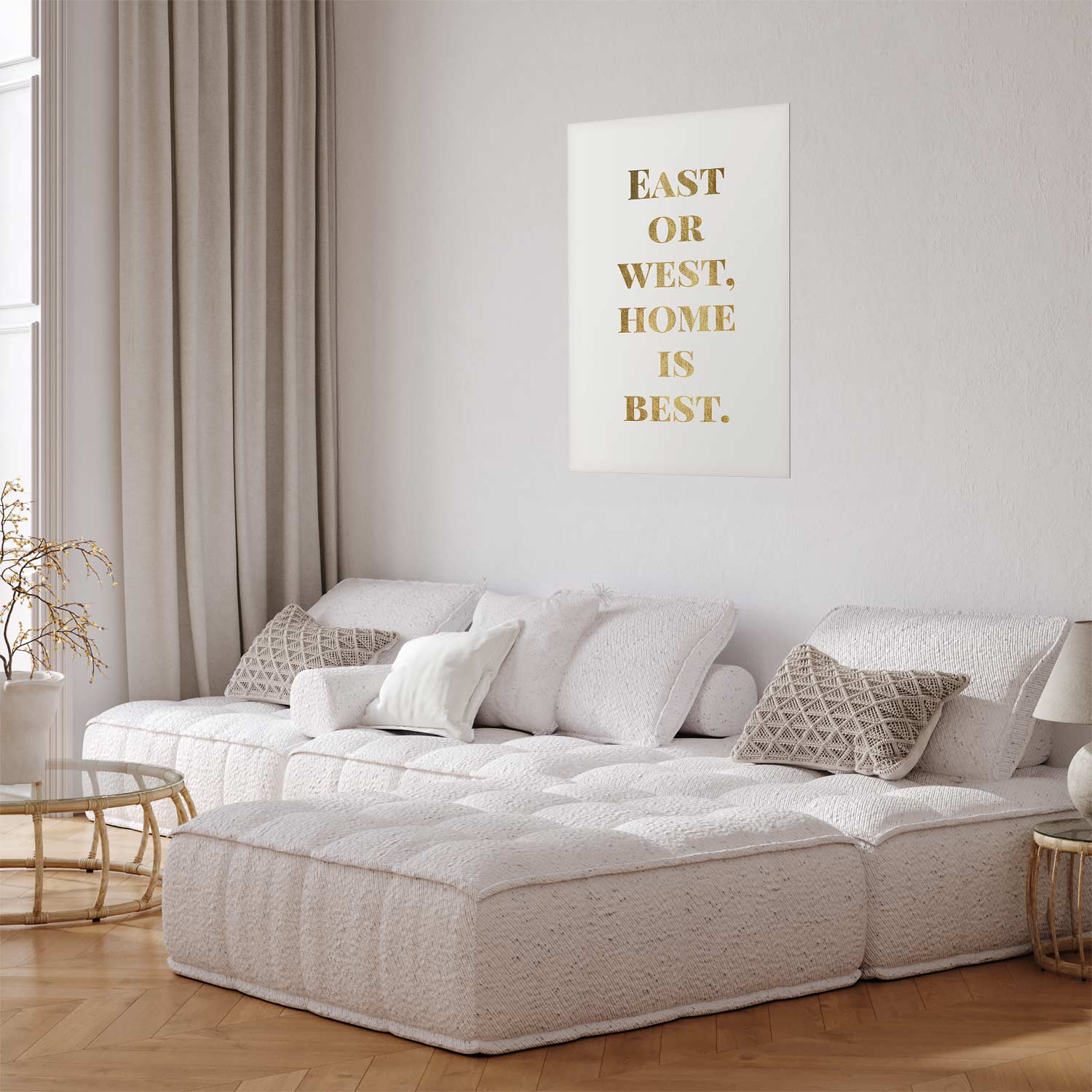 Poster - Gold Home Is Best - Afbeelding 2