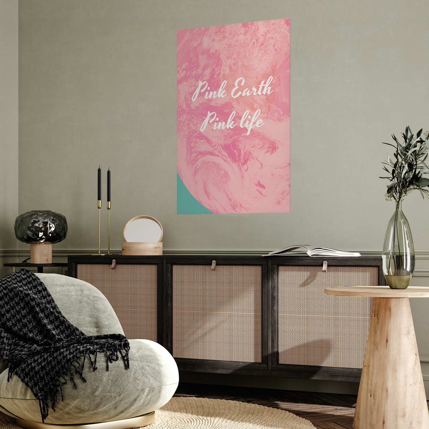Poster - Pink Earth, Pink Life - Afbeelding 2
