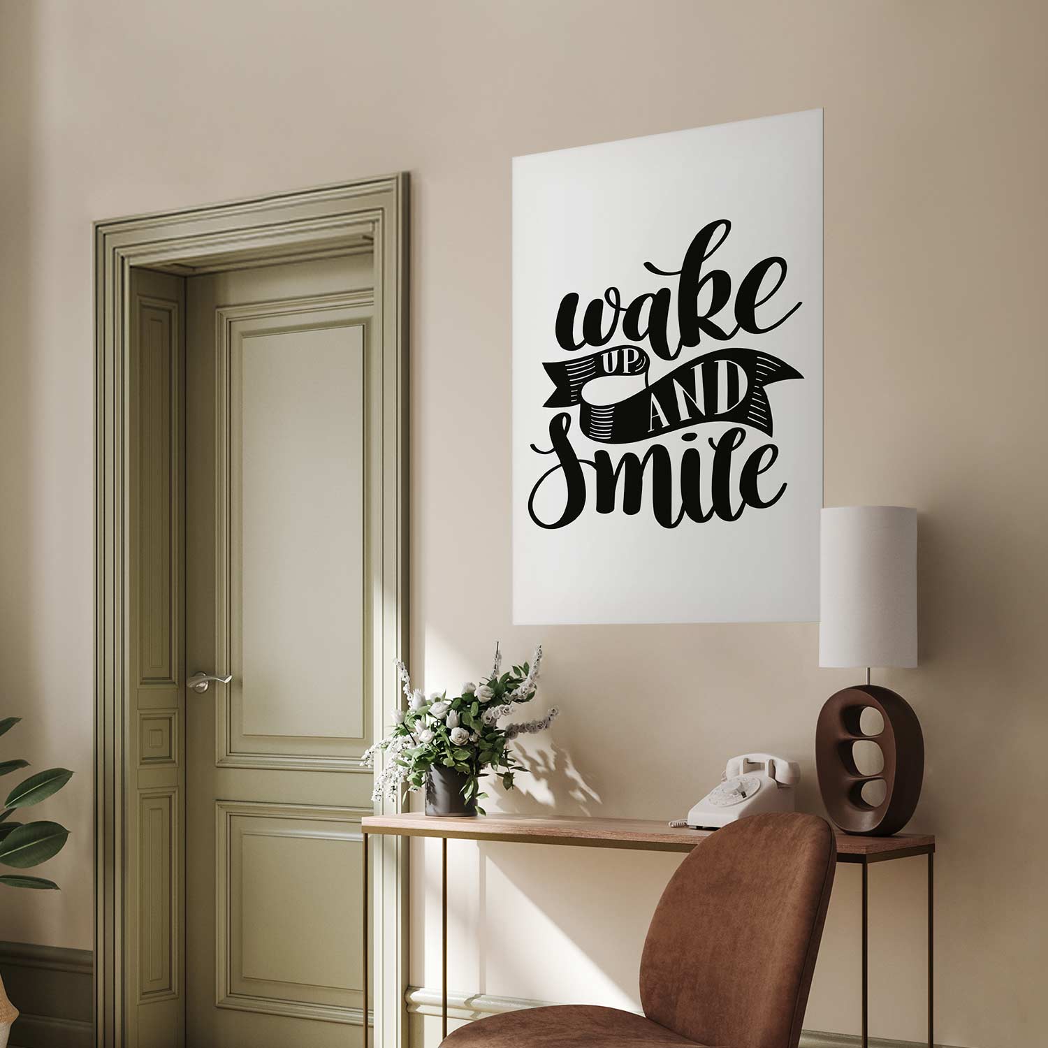 Poster - Wake Up and Smile - Afbeelding 2