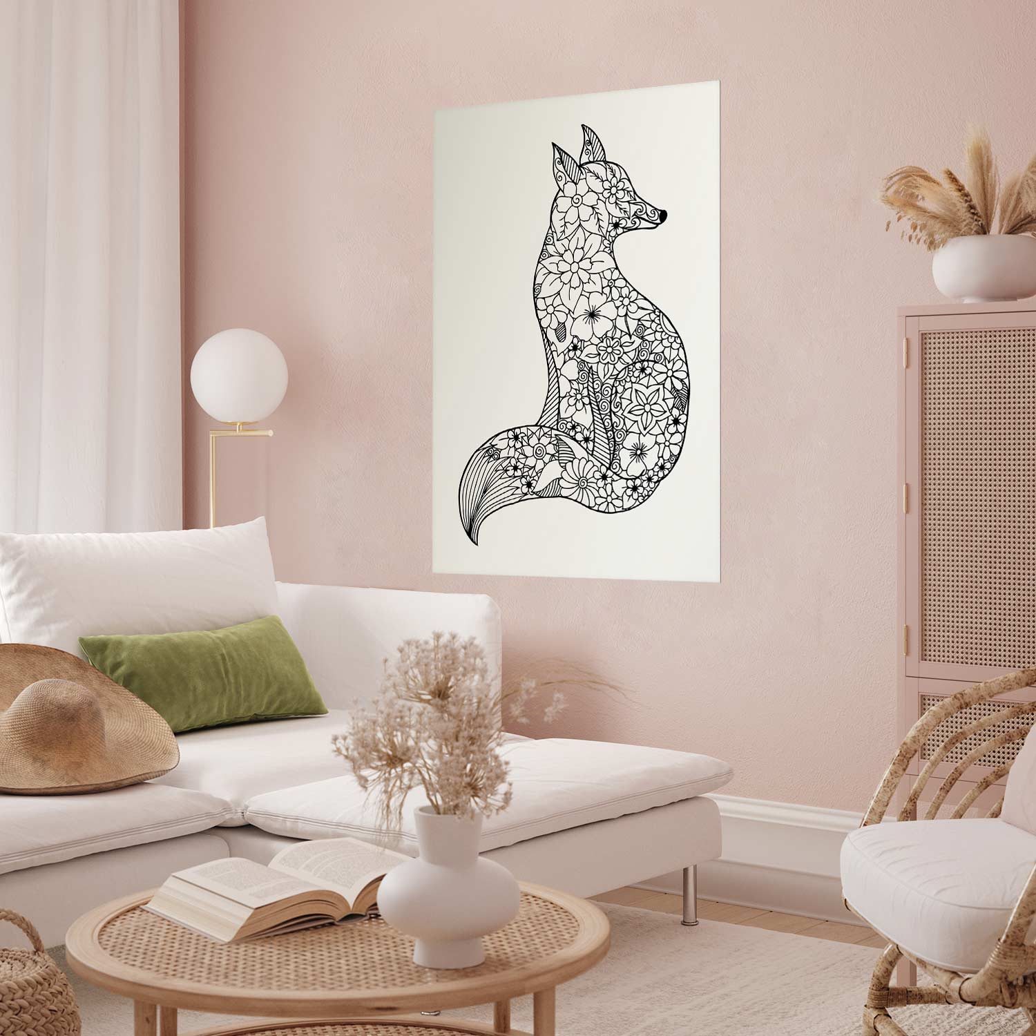 Poster - Fox in Flowers - Afbeelding 2